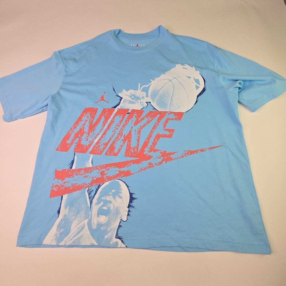 Jordan Brand Michael Jordan Dunk Graphic T-Shirt Blue Mens Medium Nike Jumpman